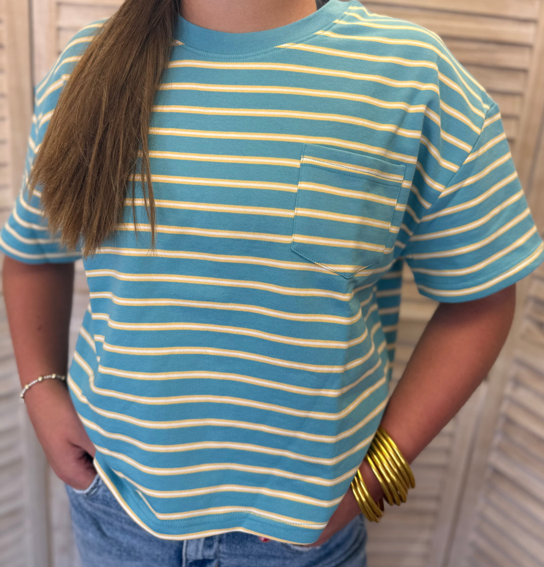 Social Calendar Striped Top