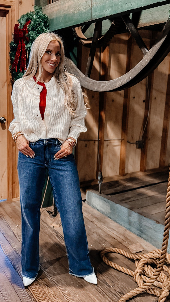 Say The Words Button Down Sweater