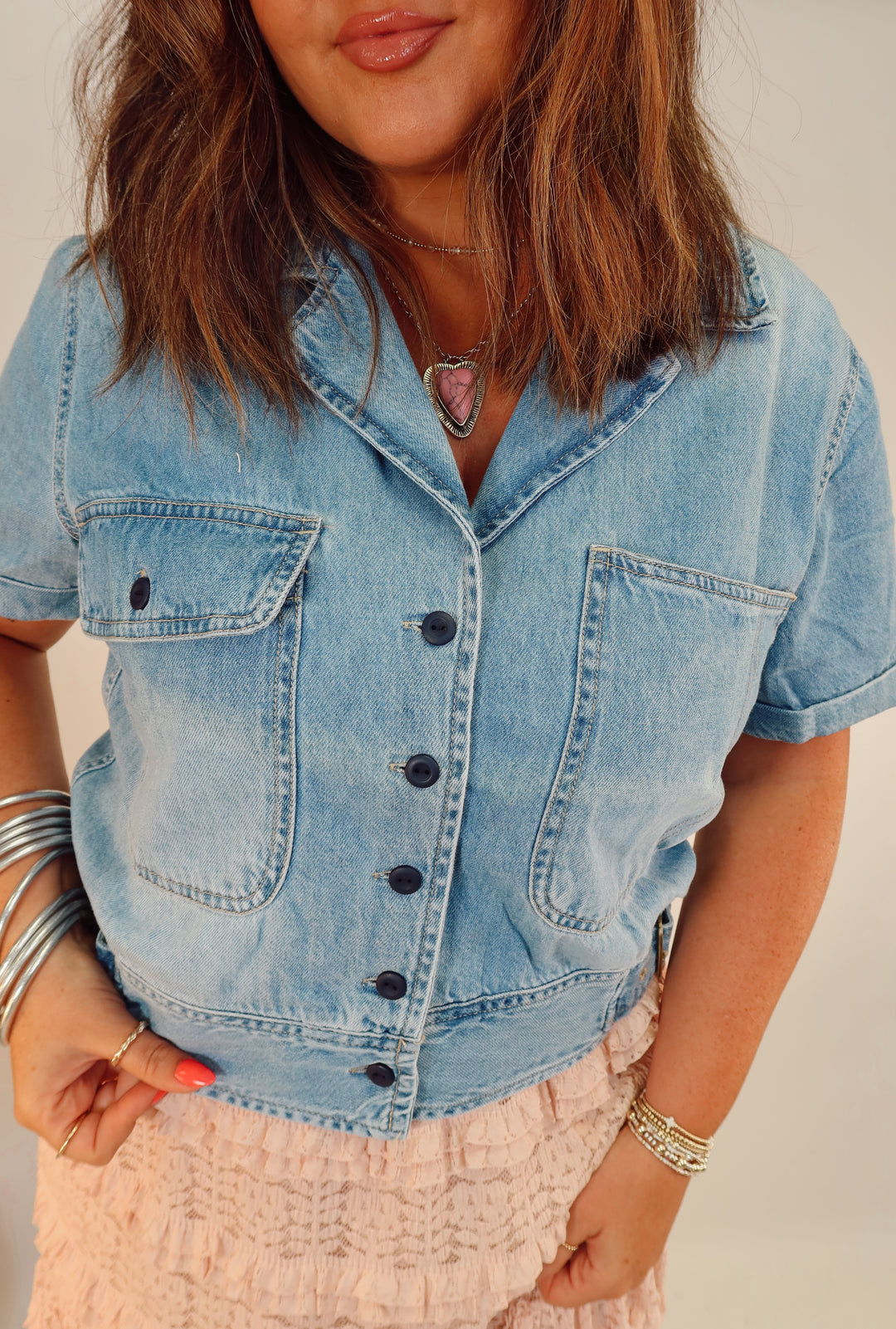 Downtown Denim Top