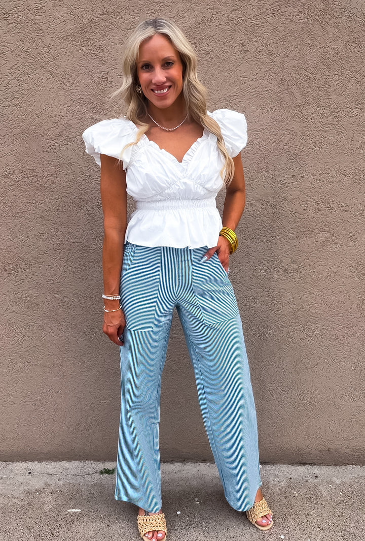 Ruffle My Heart Crop Blouse