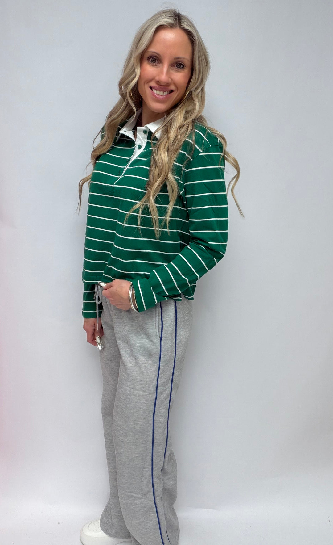 Long Shot Stripe Cotton Polo Shirt