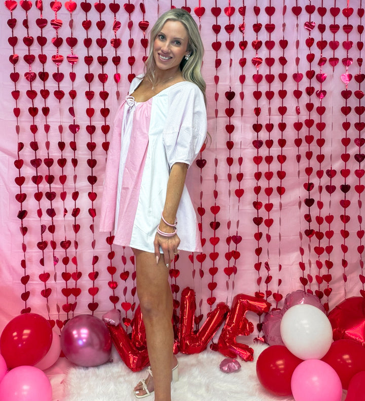 Babydoll Oxford Romper