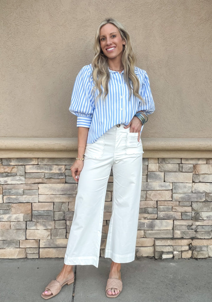 Seaside Puff Sleeve Top