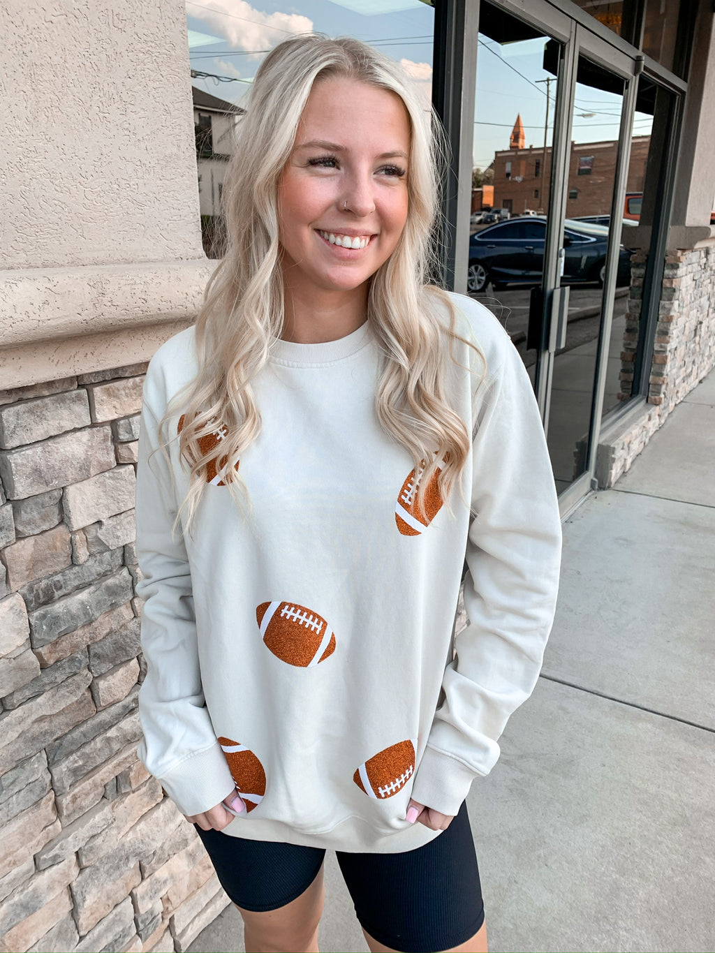 Football Ready Glitter Sweatshirt
