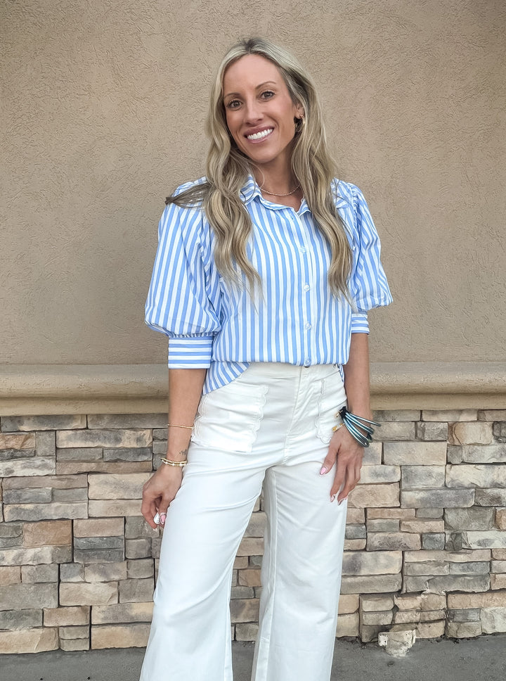 Seaside Puff Sleeve Top