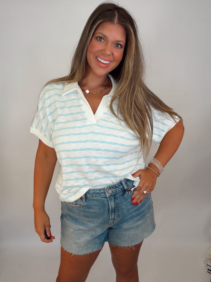 Coastal Breeze Polo Top