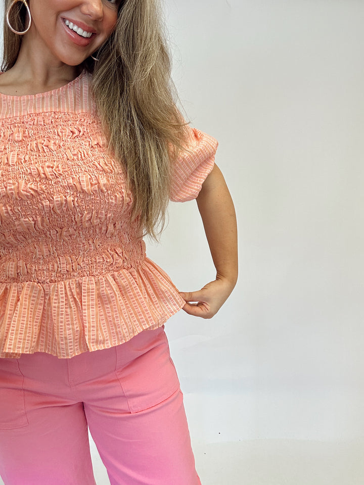 Calm In Coral Top