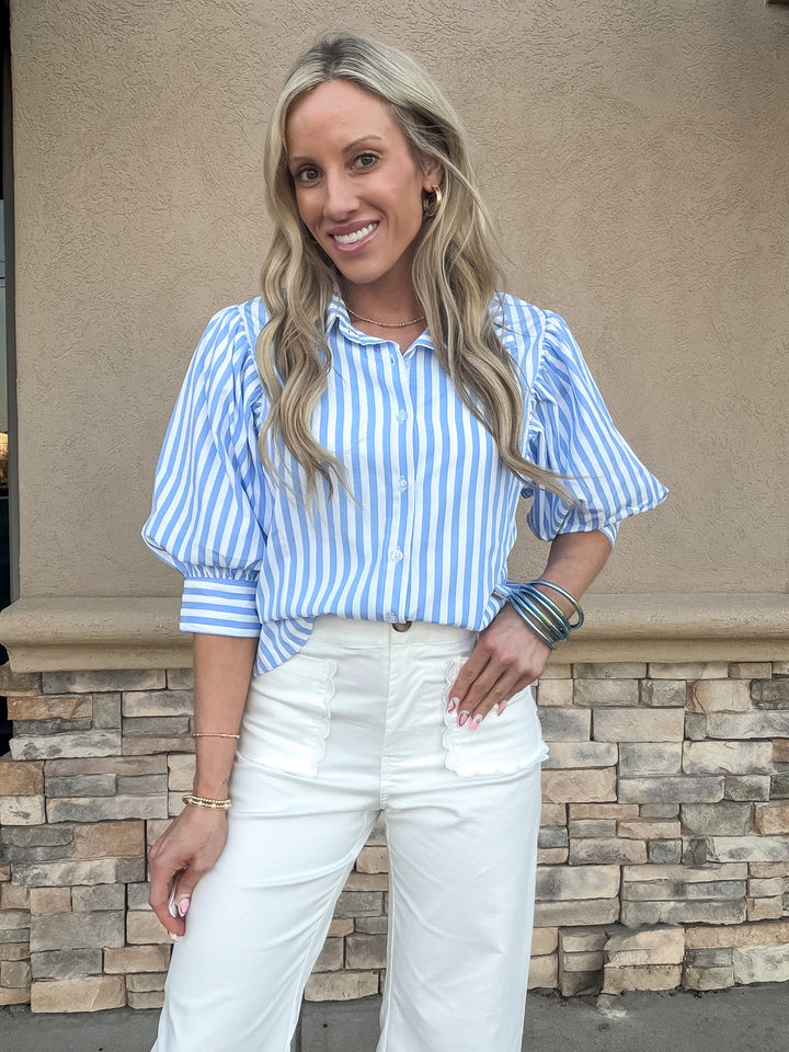 Seaside Puff Sleeve Top