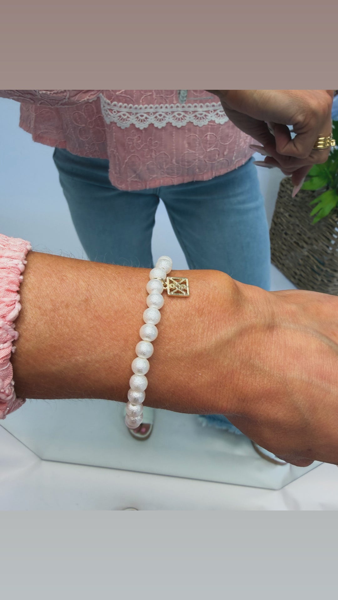 MM Kinsley Cotton Pearl Bracelet