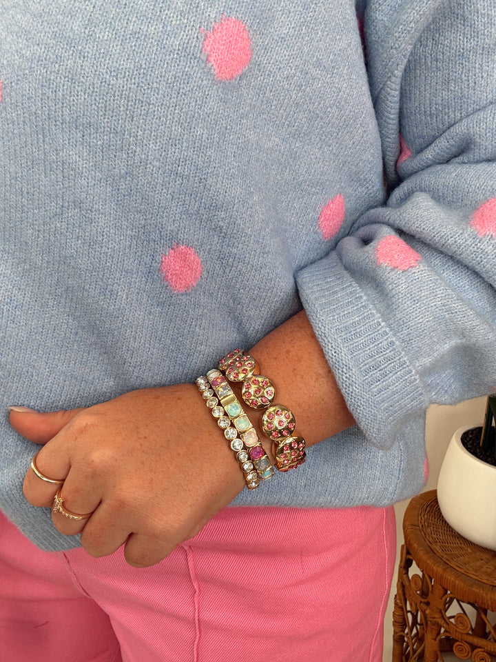 Pink Disco Stack Set Bracelet