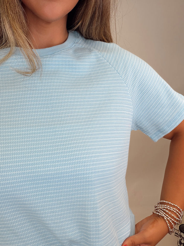 Soft Sky Waffle Tee