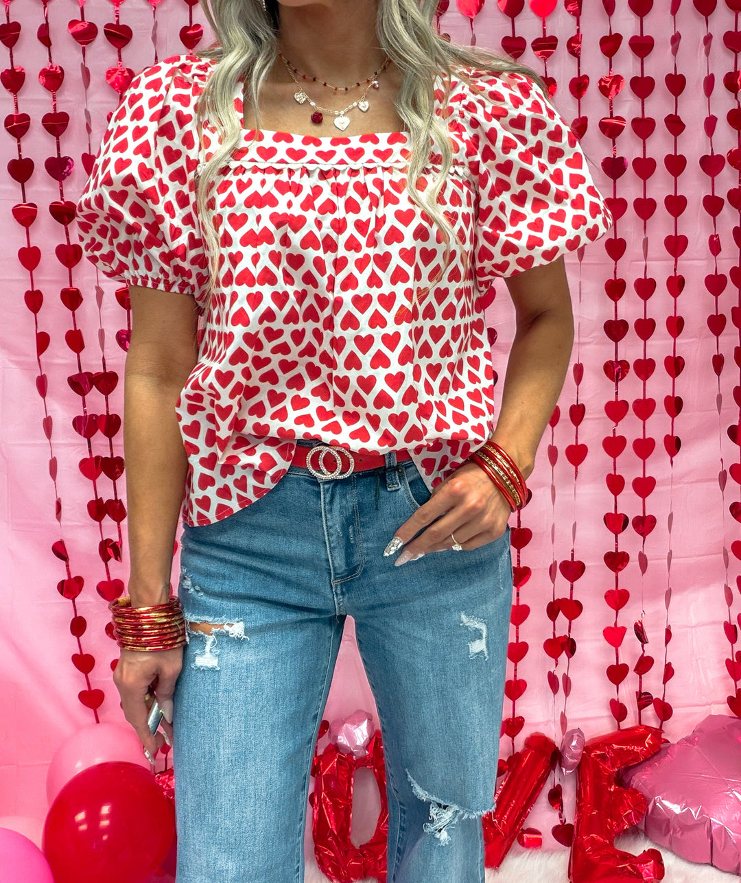 Be Mine Square-neck Blouse