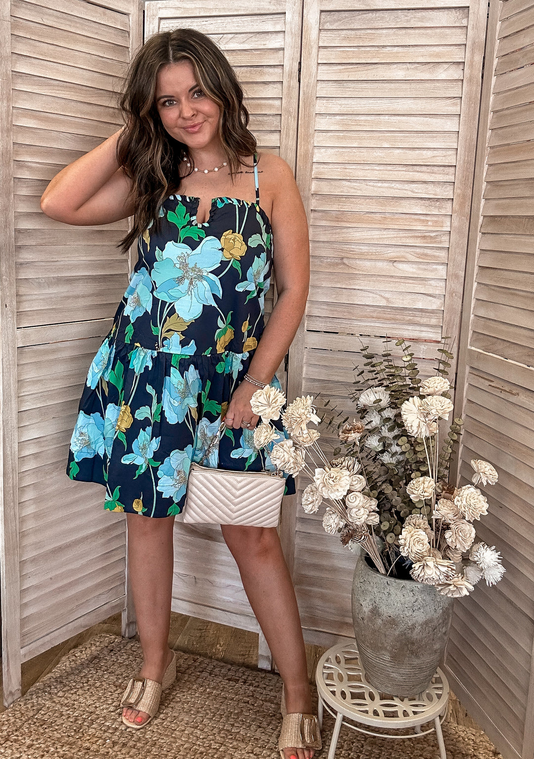Marigold Floral BabyDoll Dress