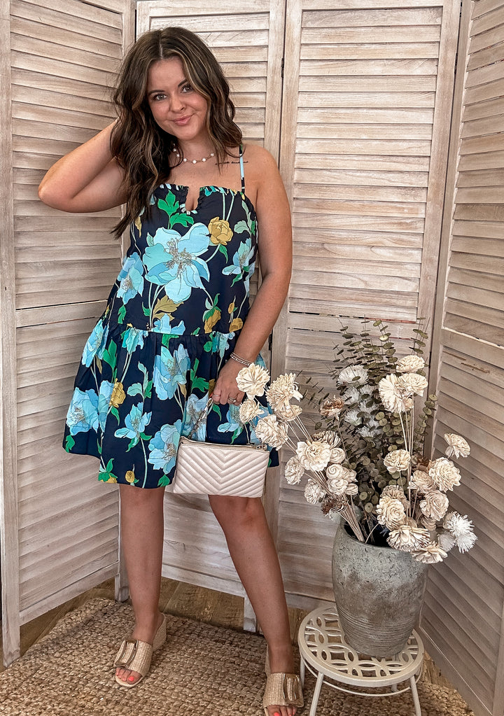 Marigold Floral BabyDoll Dress