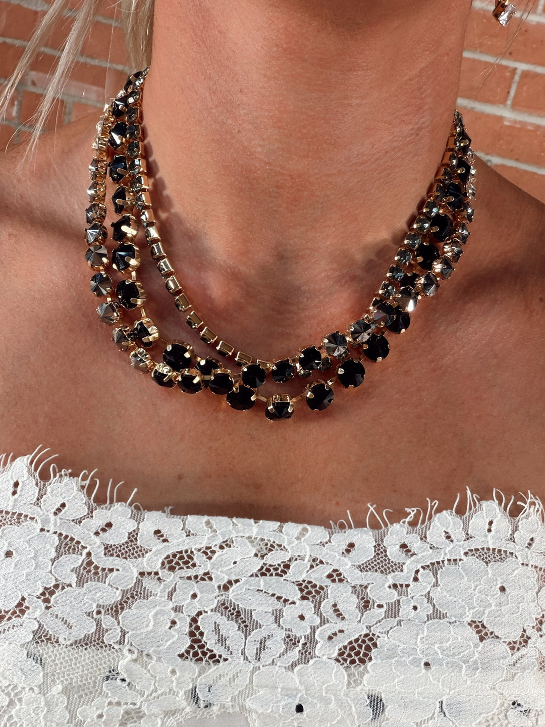 Dressed To Dazzle Necklace - Black