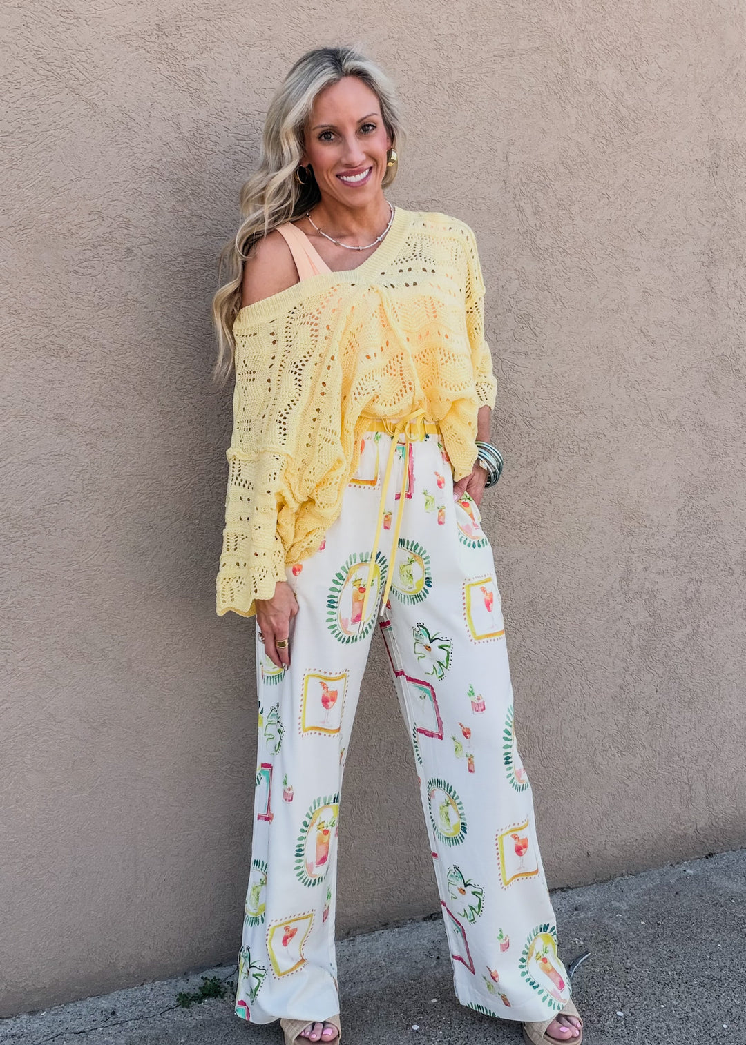 Happy Hour Printed Pants
