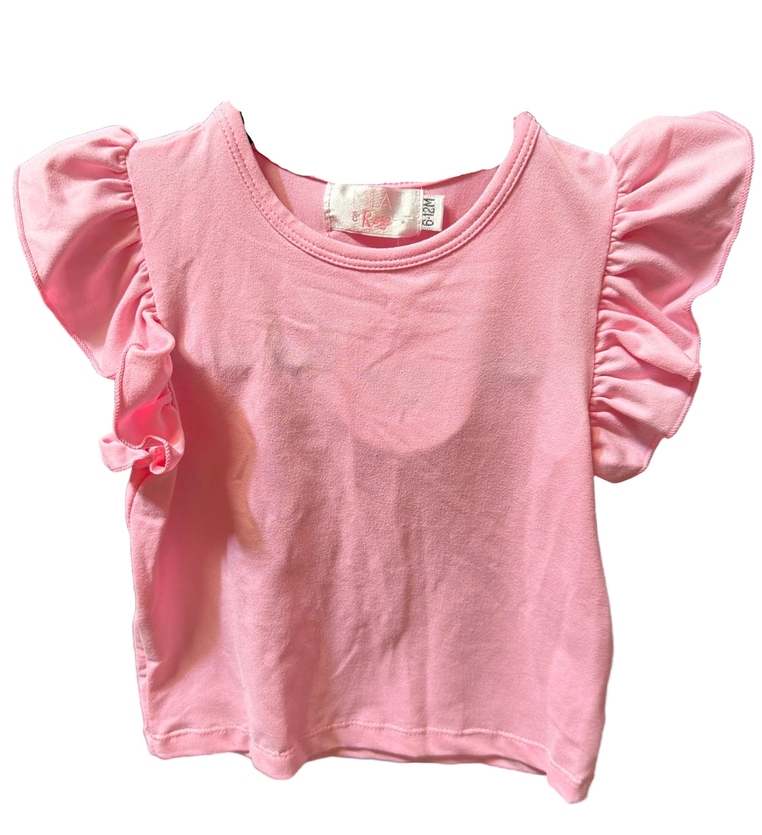 Bubblegum Pink S/S Ruffle Tee