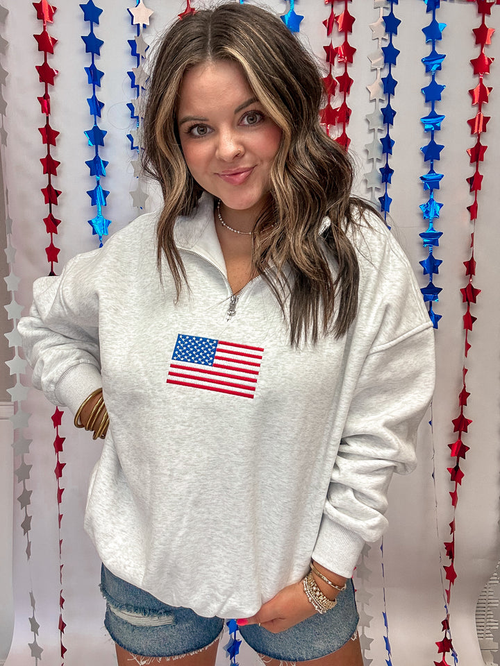 American Flag Quarter Zip
