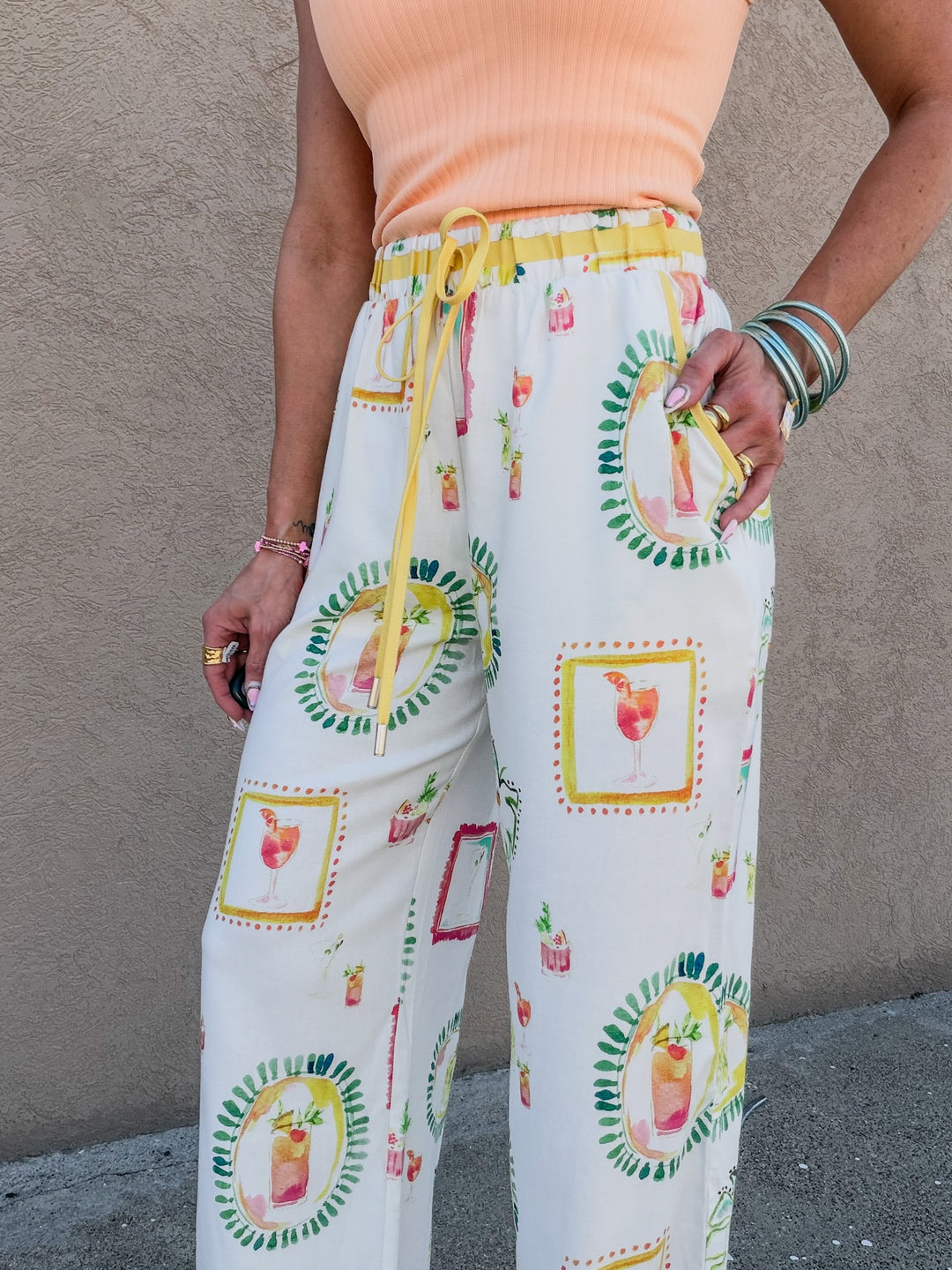 Happy Hour Printed Pants