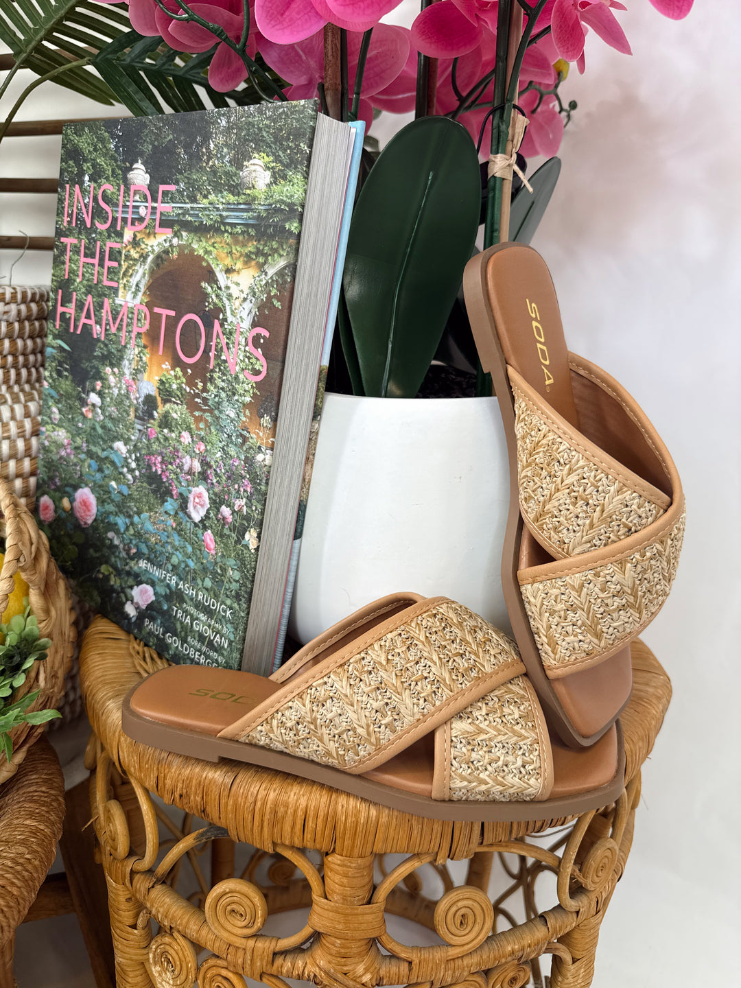 Mary Raffia Sandal