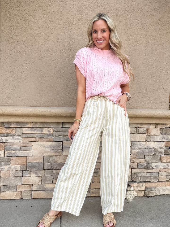 Bluebell Stripe Barrel Denim