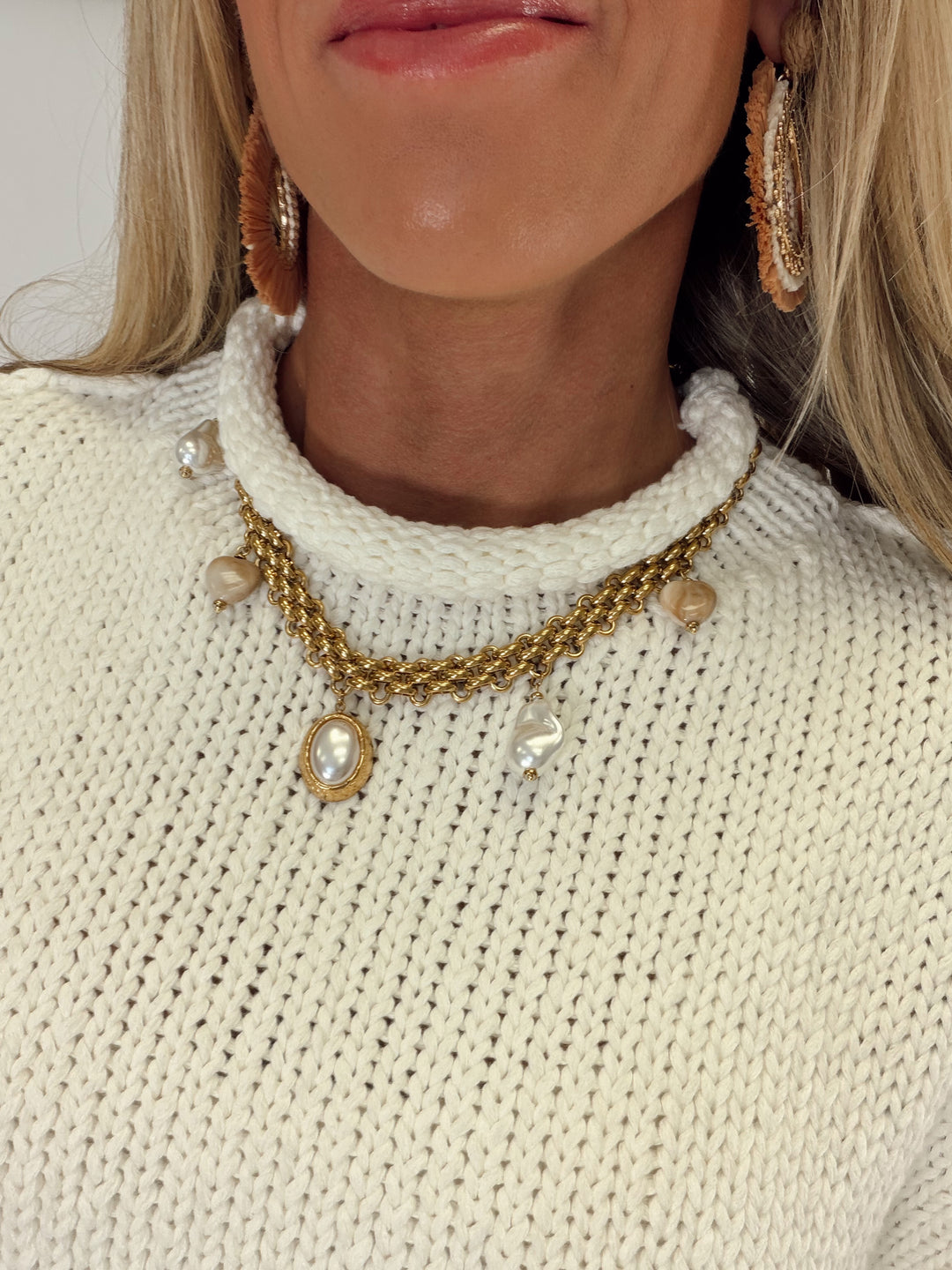 Pearl Drama Necklace