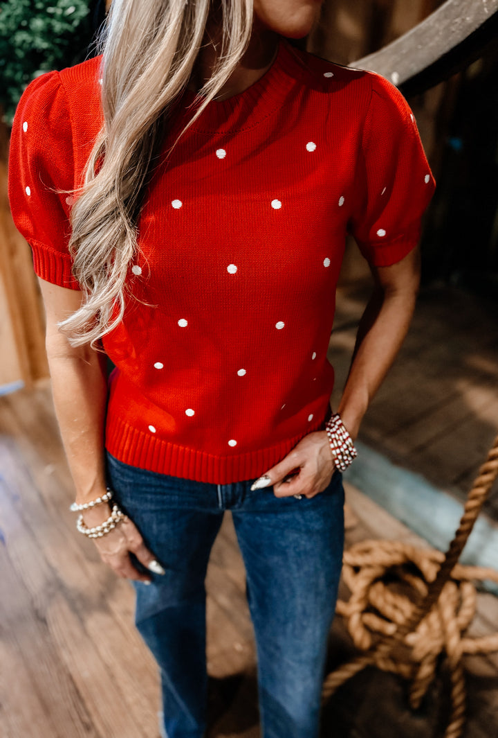 Peppermint Pop Knit Top