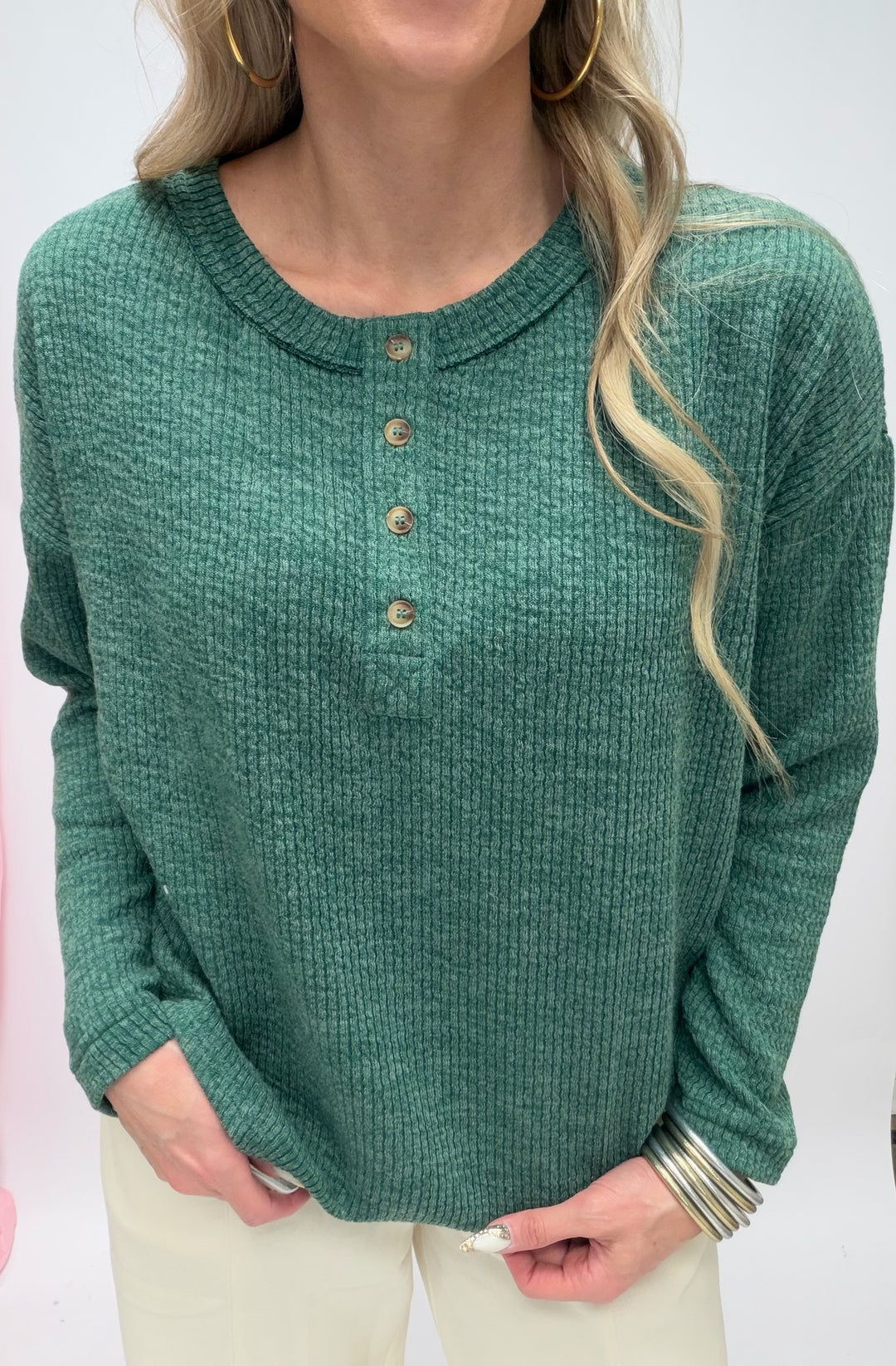 SBS Scooped Waffle Knit Top