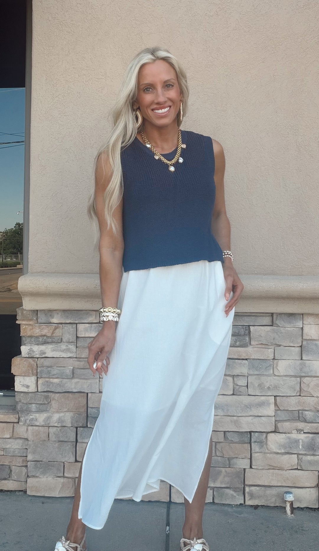 Layered Ease Midi Dress