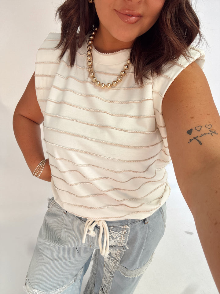 Chic Stripe Texture Top