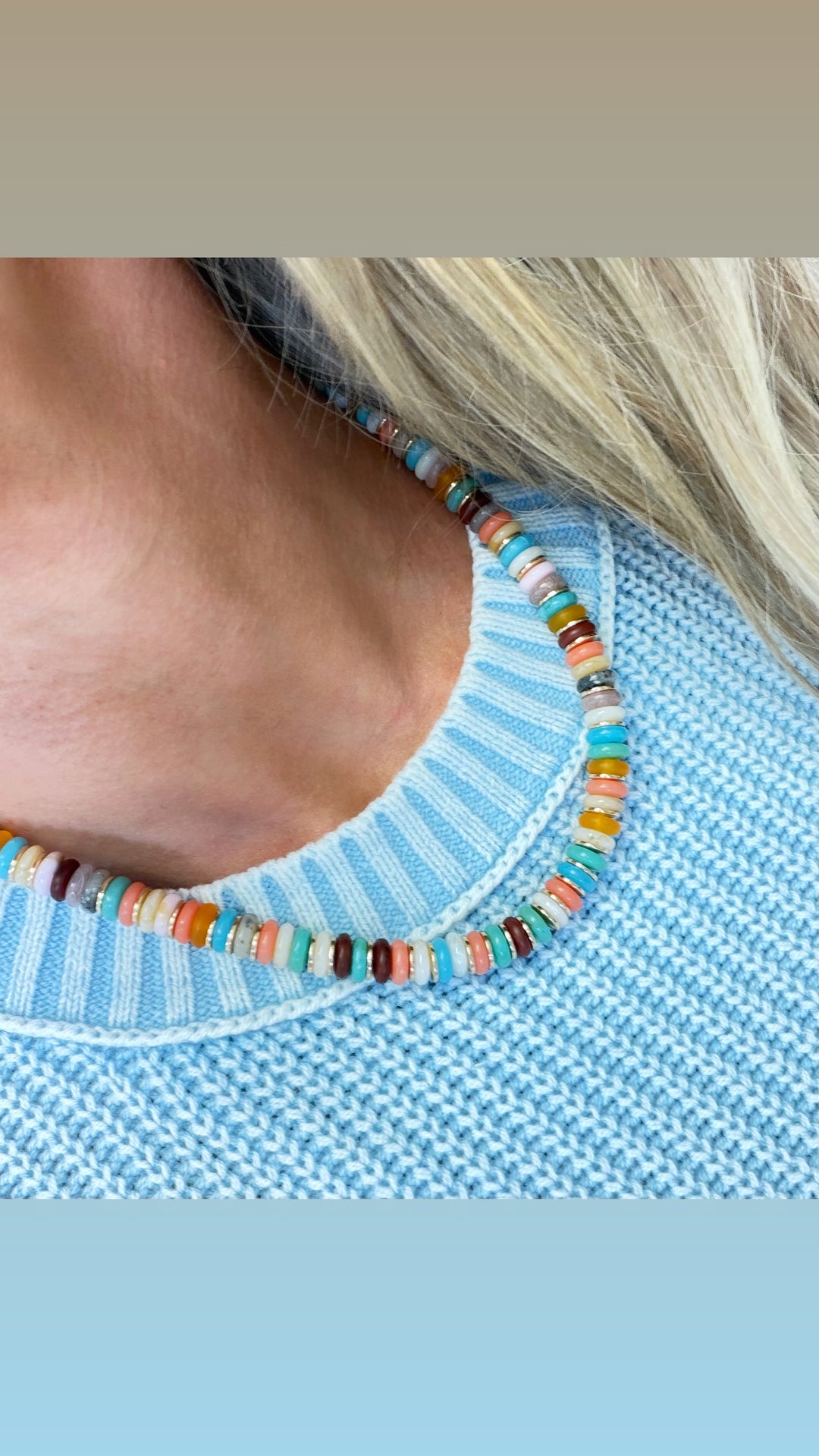 The Rainbow Pebble Necklace
