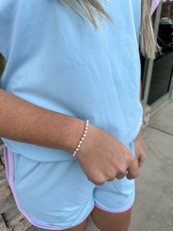 E Newton grateful pearl 4mm bracelet