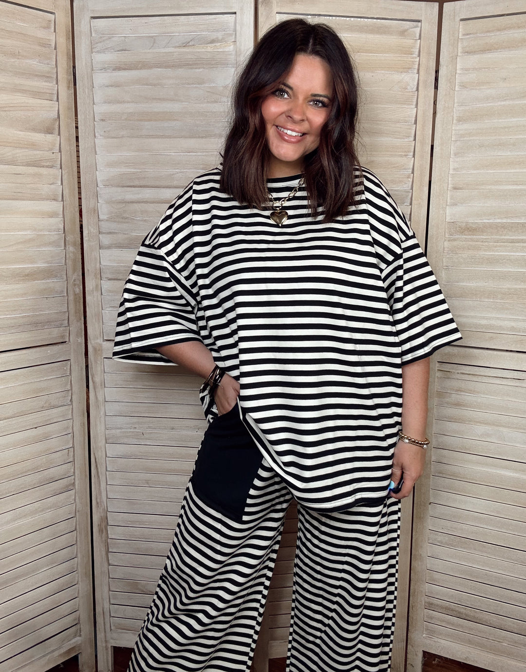 Off the Clock Stripe Set