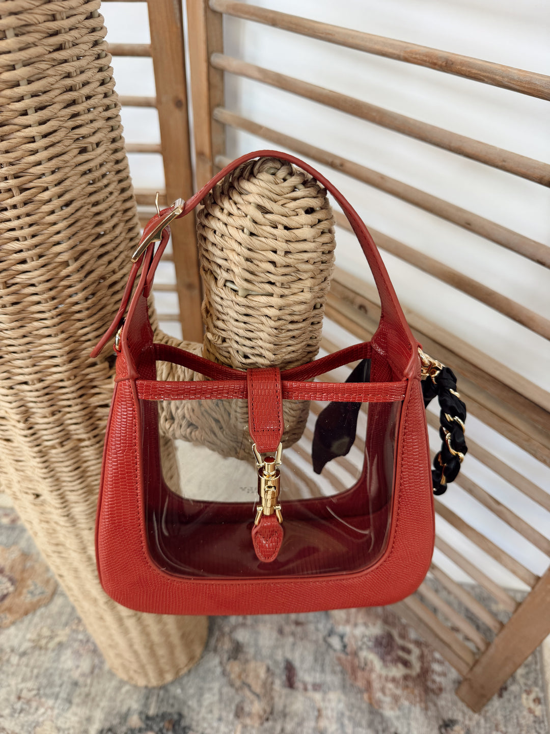 Luxe Lock Bag - Red