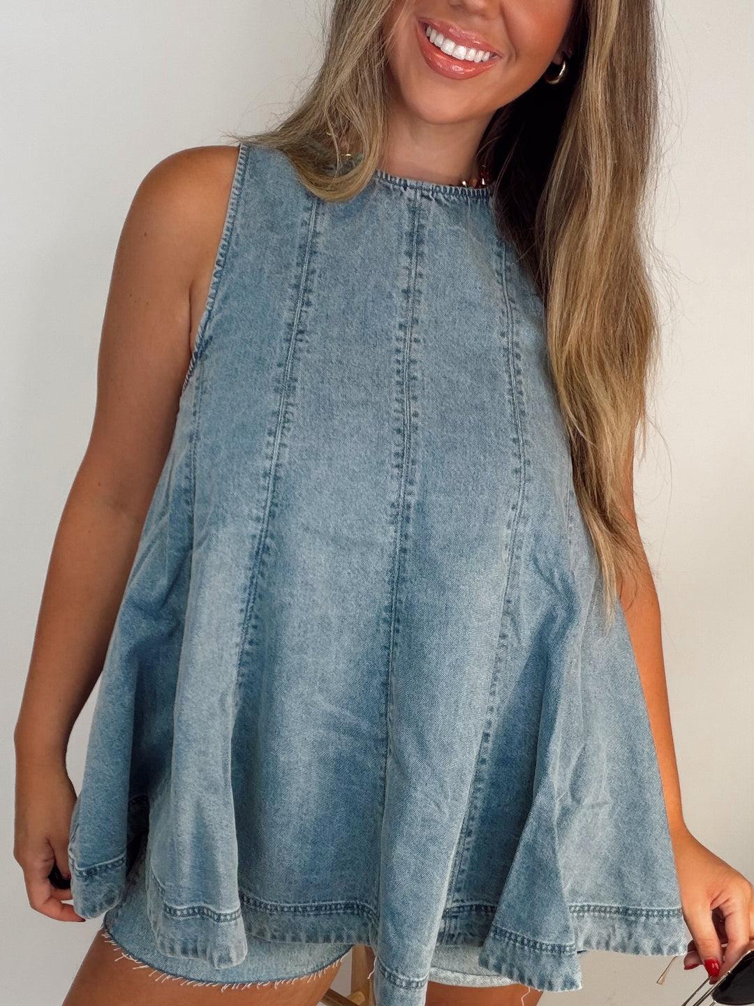 Soft Shape Denim Top