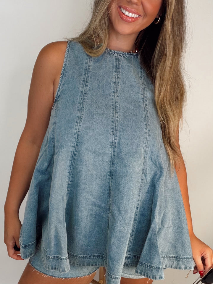 Soft Shape Denim Top