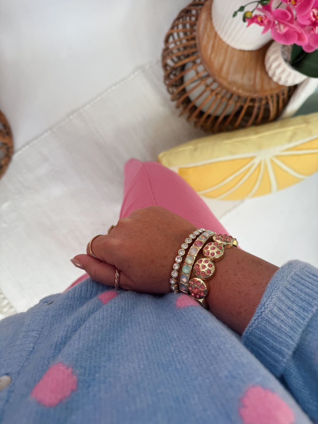 Pink Disco Stack Set Bracelet