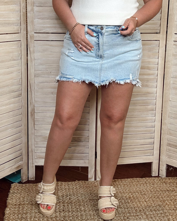 The Sunset Acid Wash Skort