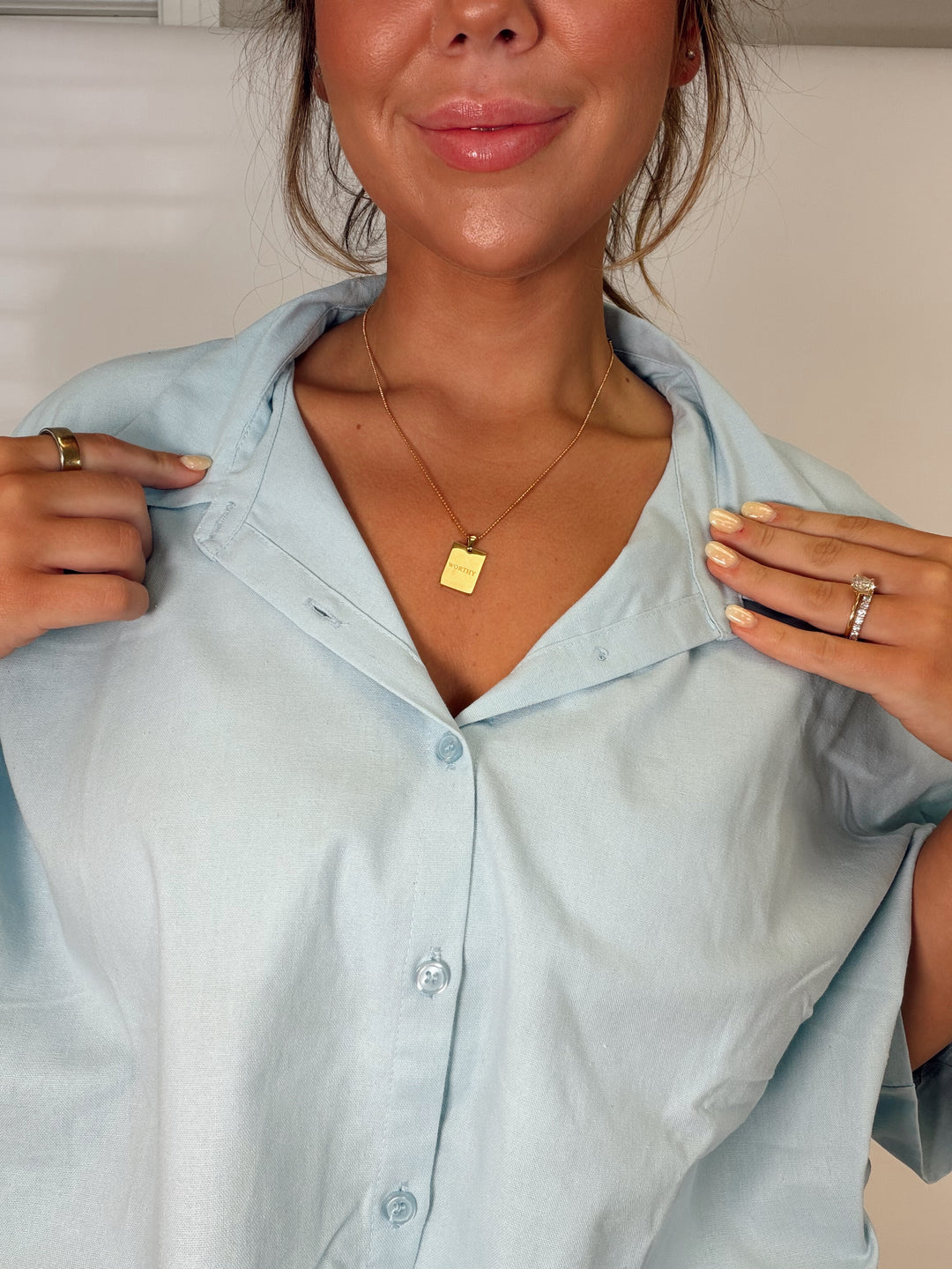 Affirmation Gold Charm Necklace