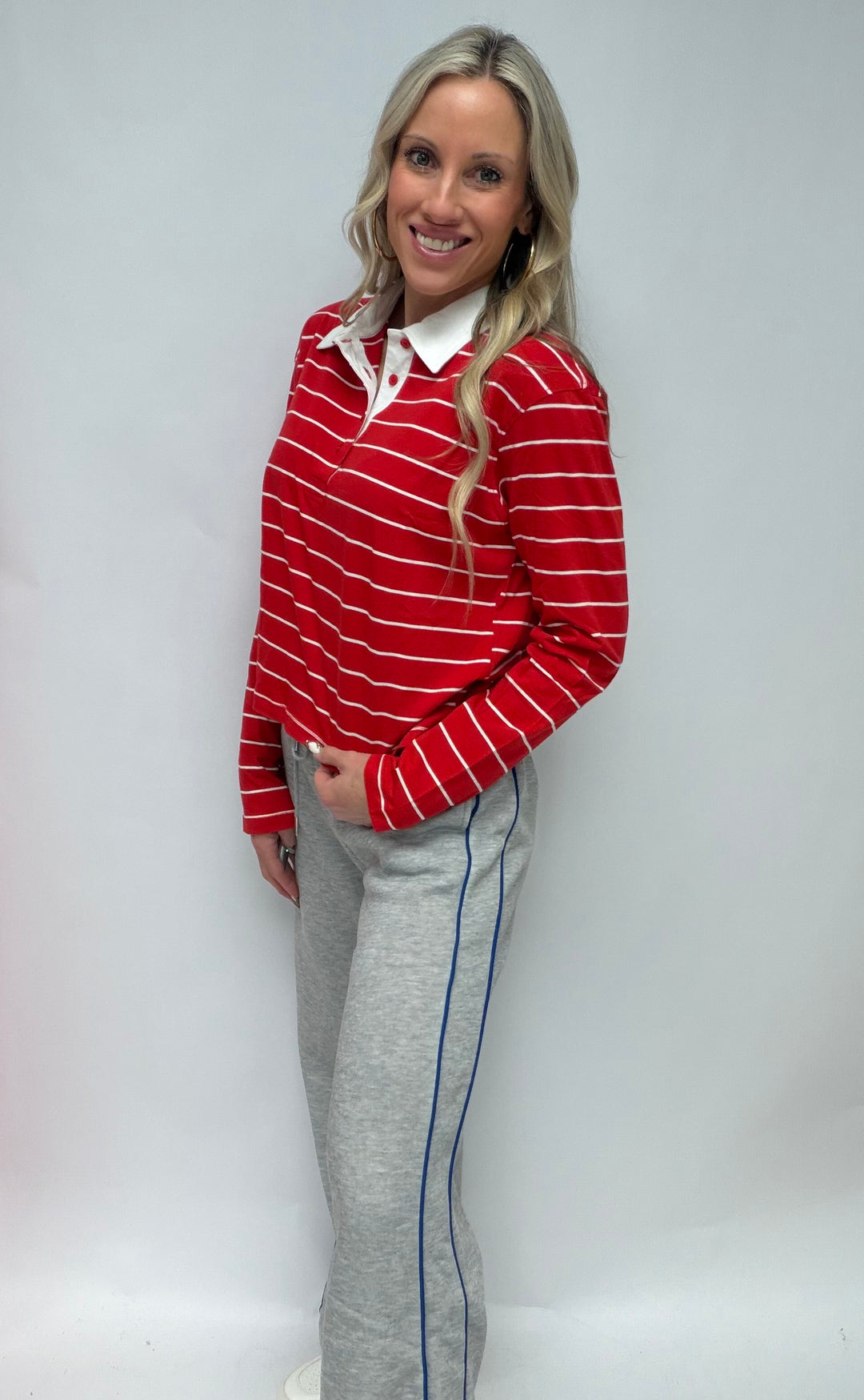 Long Shot Stripe Cotton Polo Shirt