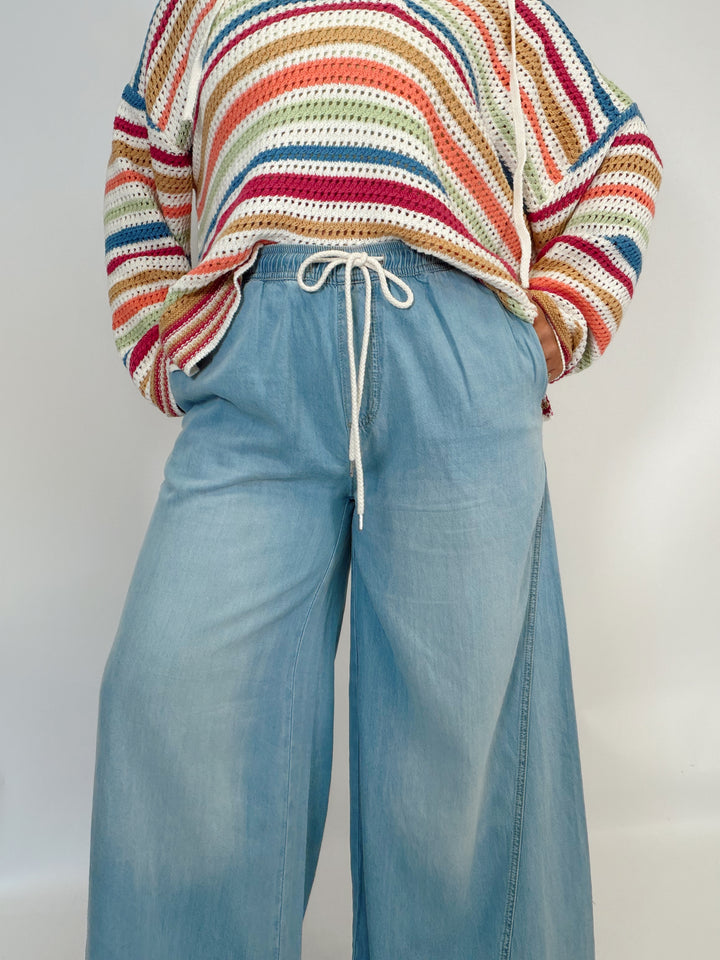 The Erica Drawstring Wide Leg Pant