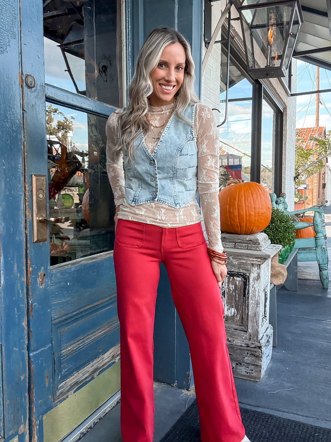 Heart of TX Wide Leg Pants