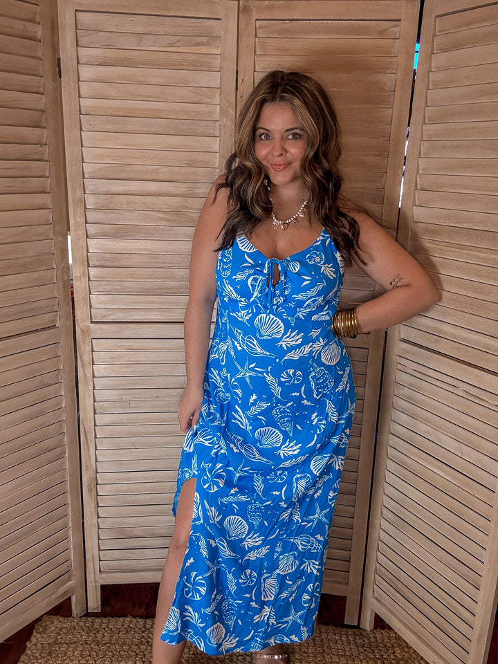 Shellabration Printed Midi Dress