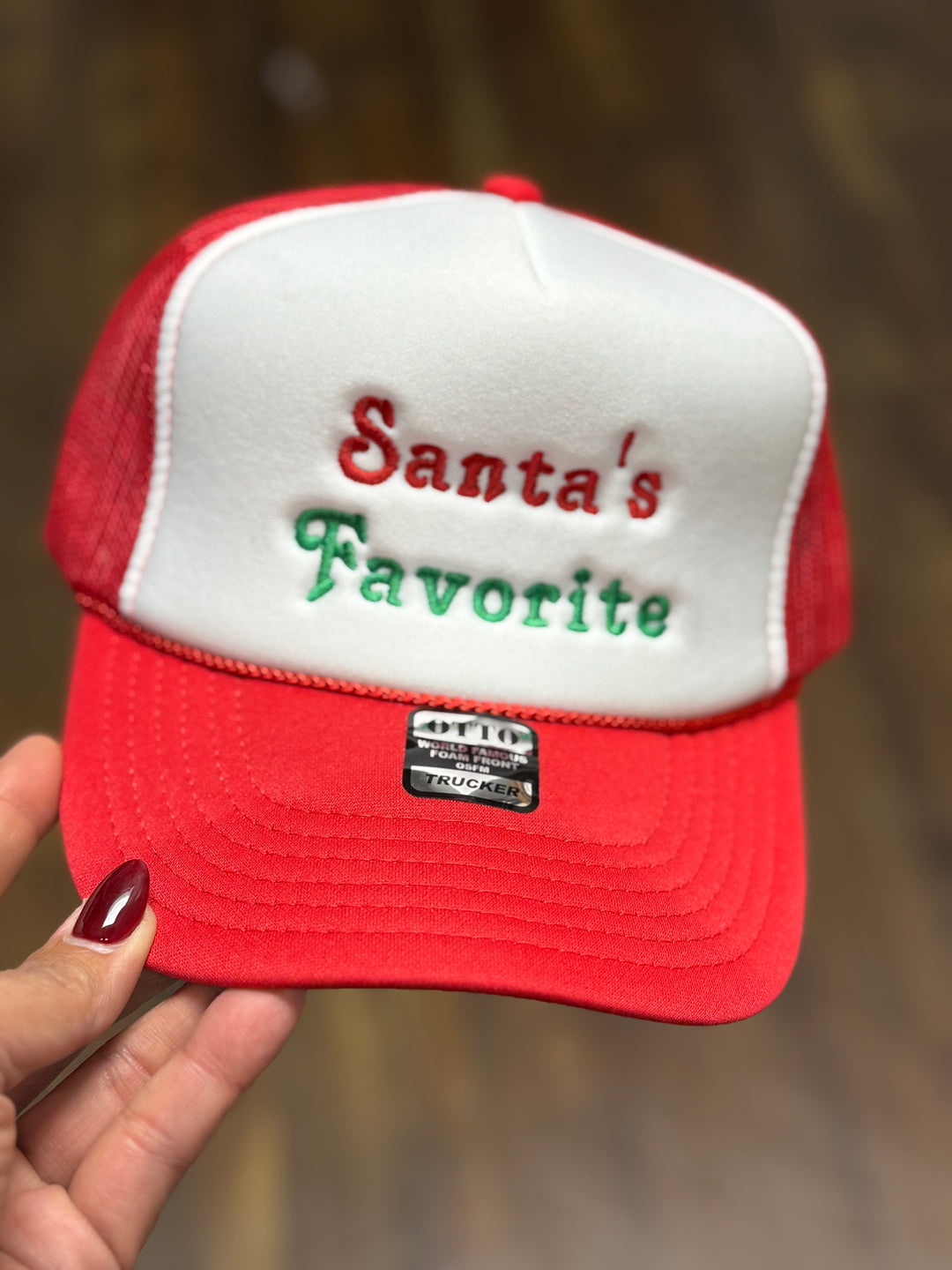 Santa's Favorite Embroidered Trucker Hat