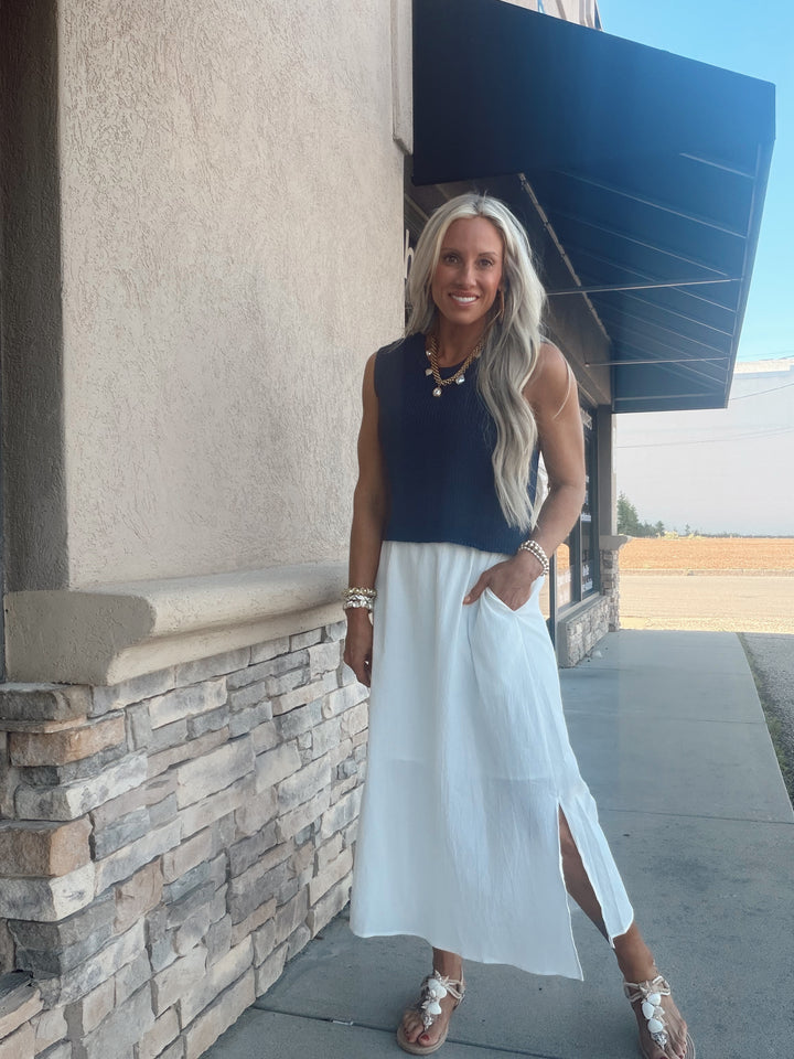 Layered Ease Midi Dress
