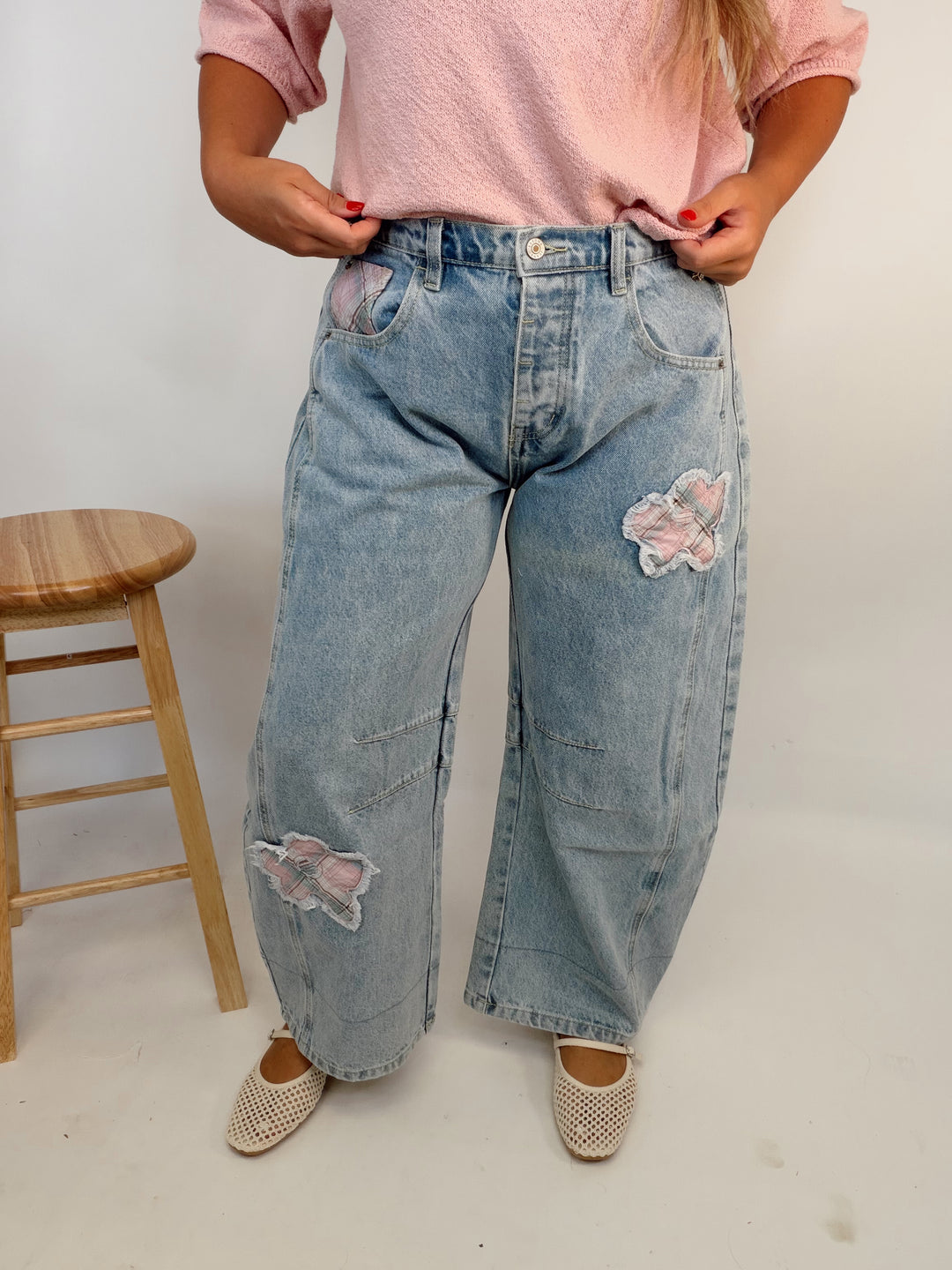 Country Cute Patch Jeans