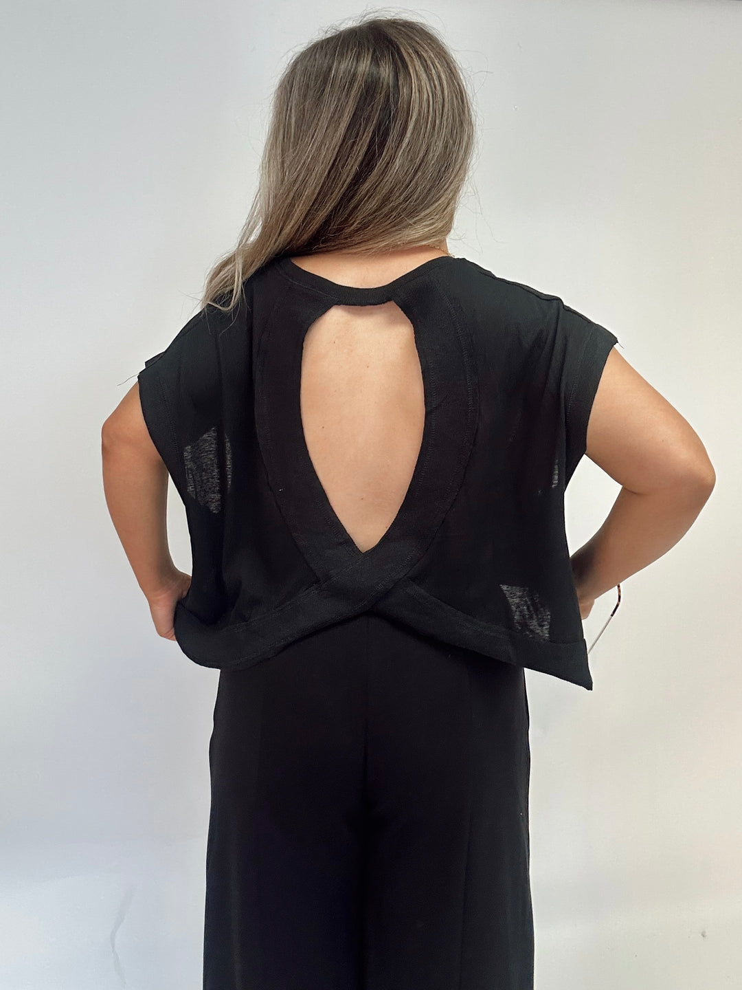 Relaxed Fit Crossback Tee