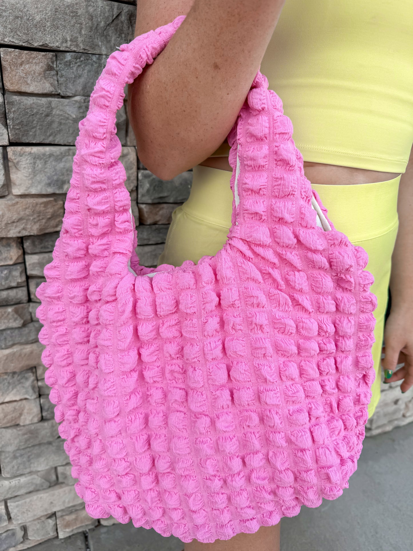 Textured Puff Bag