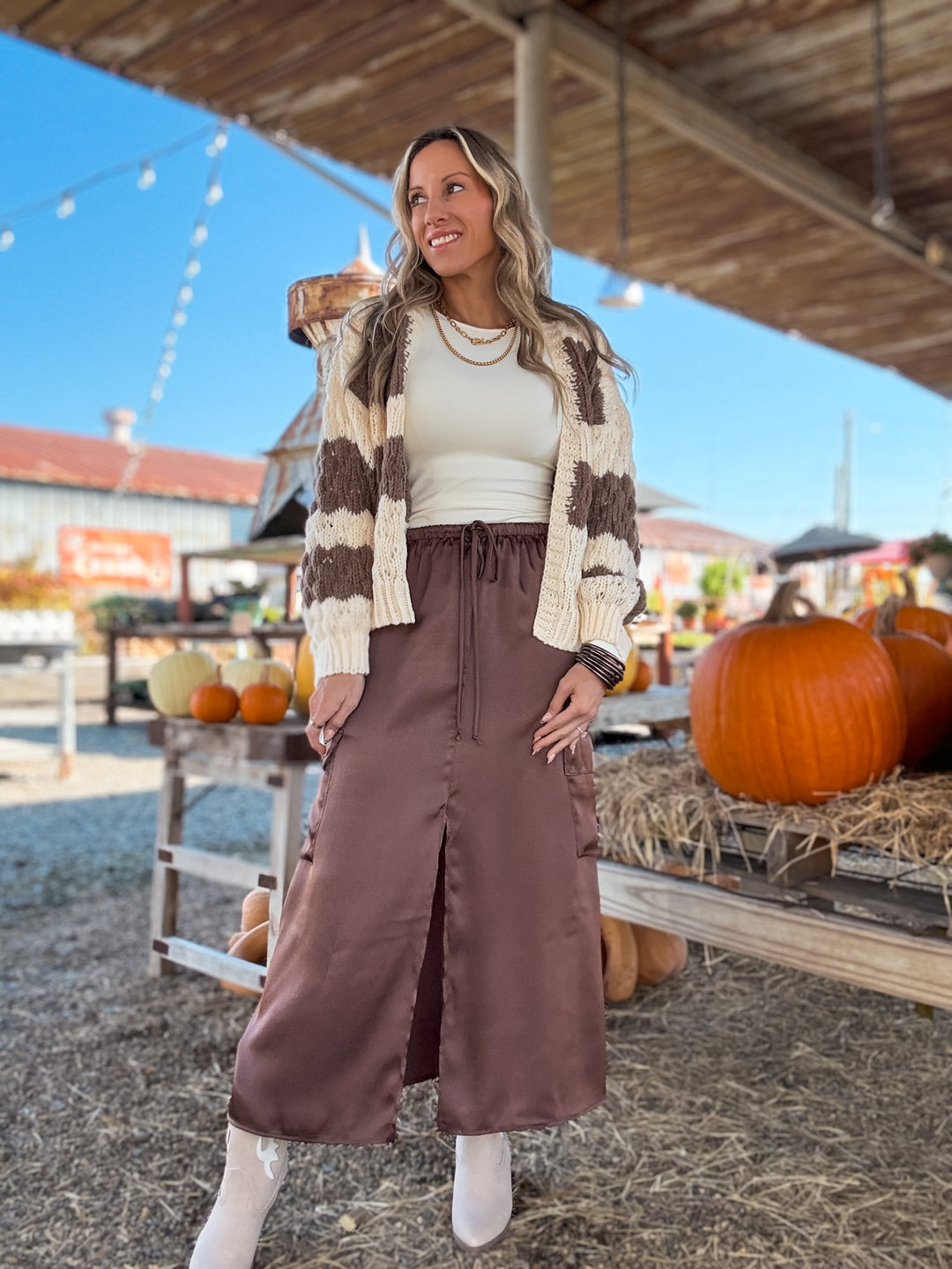 Autumn Skies Cargo Skirt