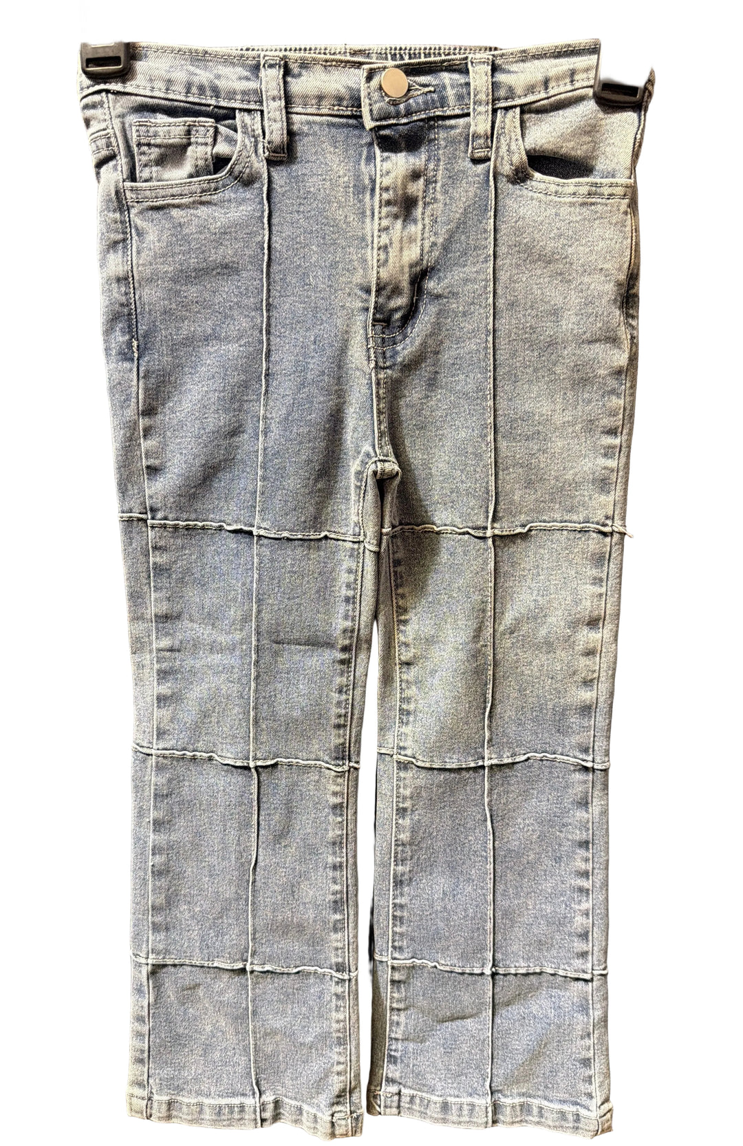 Hayley-Washed Panel  Jeans